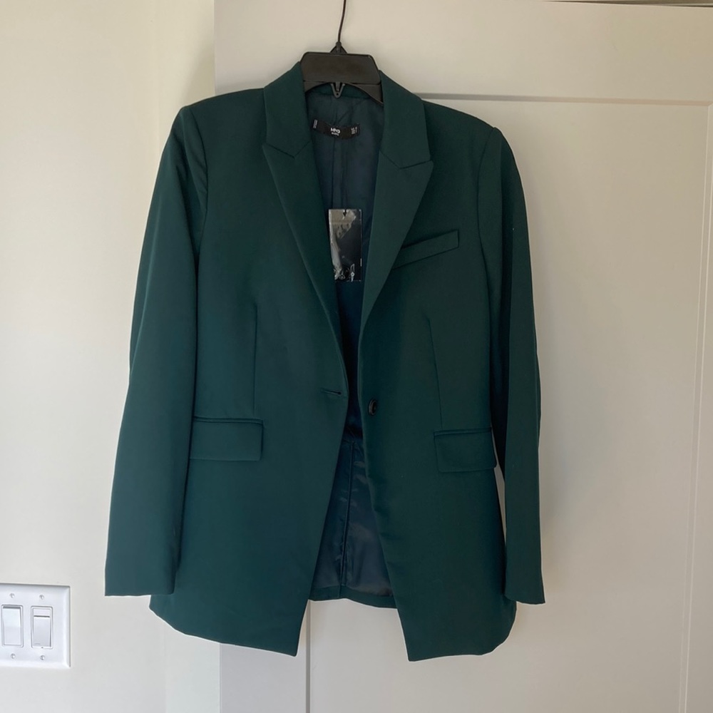 NWT mango oversized green blazer